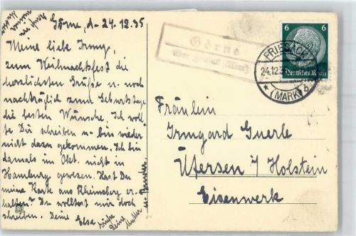 14728 O1831 Görne - Landpoststempel Weihnachten