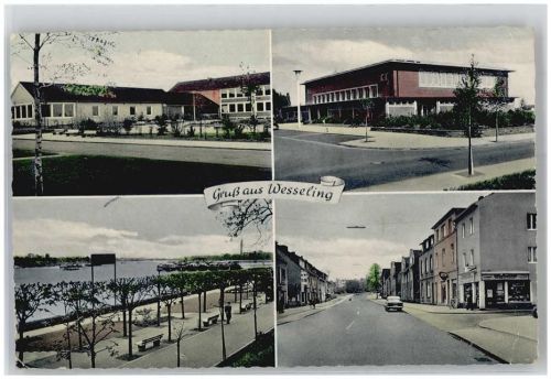 50389 W5047 Wesseling , Rheinl - Schule Hauptstrasse Rheinpromenade