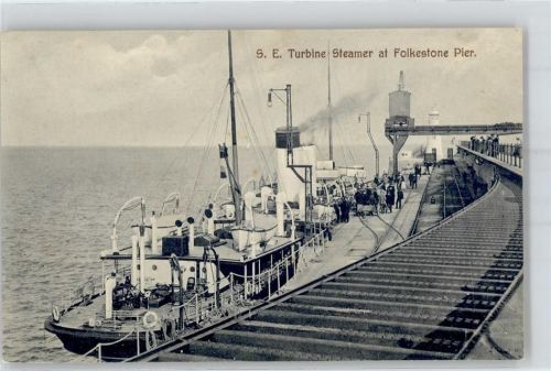 Folkestone Hafen Dampfer S.E. Turbine Steamer