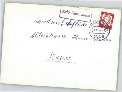 35110 W3559 Ellershausen , Kr Frankenberg, Eder - Landpoststempel
