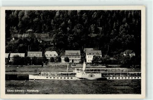 01814 O8320 Postelwitz - Dampfschiff Leipzig