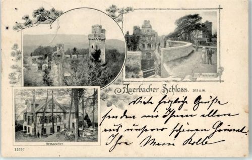 Auerbach 1904 Schloss Gasthaus Plattform