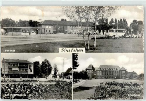 Dinslaken Bahnhof Omnibus Vorplatz Kreishaus WK II