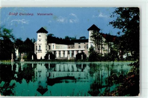 16818 O1950 Rheinsberg Lithographie Schloss Wasserseite