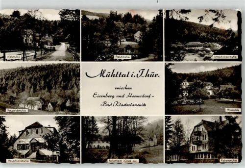 Eisenberg Froschmühle Pfarrmühle Fereinheim Glück auf Naupoldsmühle