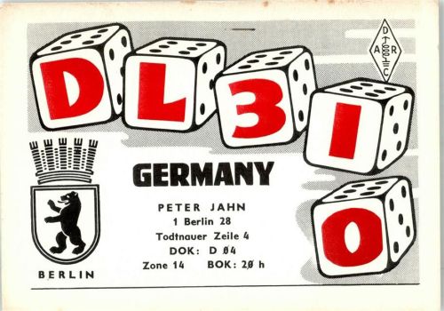 Reinickendorf DL3I0 Peter Jahn Todtnauer Zeile 4 Radio