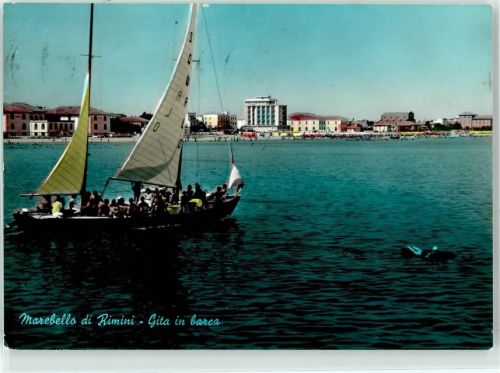 Rimini 1964 Hotel Segelboot