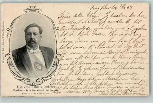 Montevideo 1903 - Don Jose Batle y Ordonez Presidente de la Repubilca