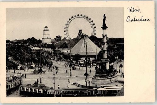 Wien Planetarium Denkmal Tegetthoff Straßenbahn Praterstern Riesenrad
