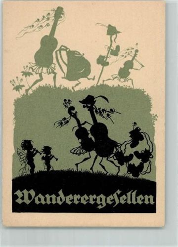 Zittau Engel Gitarre Bratsche Noten Schatten Plischke-Karte No. 139