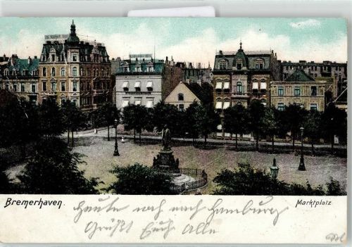 Bremerhaven 1905 Marktplatz Denkmal