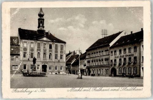 Radeberg Markt Rathaus Stadthaus Denkmal Hotel Stadt Dresden