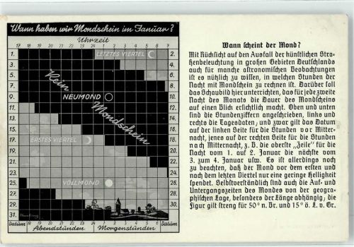 Mondscheinkalender Januar