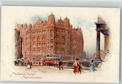 Manchester Midland Hotel Straßenbahn Auto
