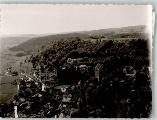 Egloffstein Ort handschrfitlich Fliegeraufnahme Foto Original aus Archiv eines Ansichtskartenverlages