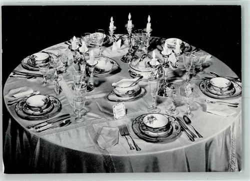 Rosenthal-Service Form Sanssouci Dekor Diplomat gedeckter Tisch Kerze Serviette