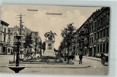 Graudenz Grudziadz - Getreidemarkt Bismarckdenkmal