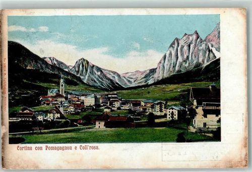 Cortina d'Ampezzo 1912 Pomagagnon e Coll'rosa Werbung Böttgers Hustentropfen