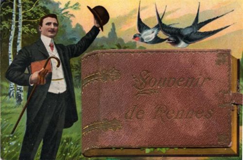 Rennes Rennes (Frankreich) Leporello I-II (Marke teilweise entfernt, Ecken abgestossen)
