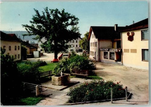Kinding Marktplatz Gasthaus Krebs Metzgerei Fahne Brunnen