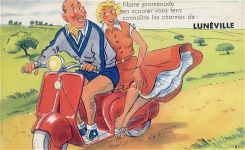 Luneville Lunéville (Frankreich) Leporello, Ausflug mit dem Mofa I-II