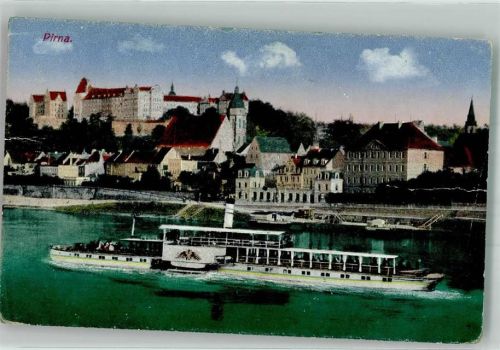 Pirna Raddampfer unterhalb von Schloss Sonnenstein Verlag Zieher, Ottmar 9443