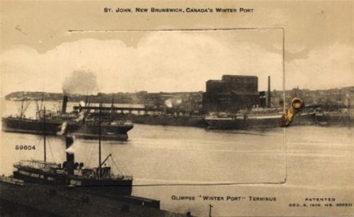 Saint John - St. John (Kanada) Leporello auf Holz Canada's Winter Port I-II (Klebereste VS, Ecken abgestossen)