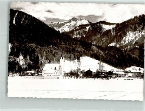 Staudach-Egerndach Kirche Winter Ort handschriftlich Foto Original aus Archiv eines Ansichtskartenverlags
