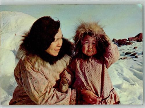 Tracht Frau Kind Missions polaires Spitzbergen Winter