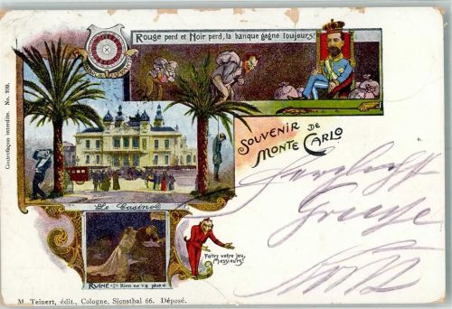 Monte Carlo 1899 Gasthaus Casino Teufel Humor