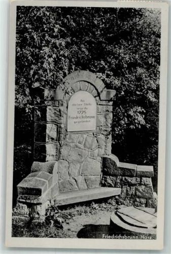Friedrichsbrunn Gründungsstein des Ortes