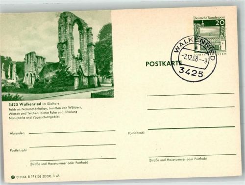 Walkenried 1968 Kirche Kloster Ruine