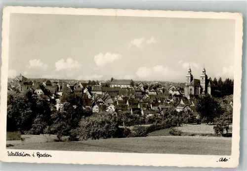 Walldürn Panorama des Ortes mit Wallfahrtskirche St. Georg Fotograf Kohlbauer