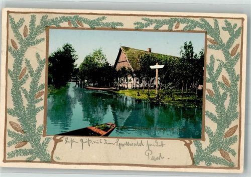 Lehde 1902 Spreewald Straße bei Lehde