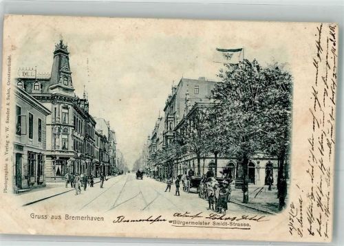 Bremerhaven 1902 Bürgermeister Schmidt Straße Leim löst sich