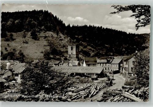 Appenthal 1961 Landpost Sägewerk Riel und Sohn