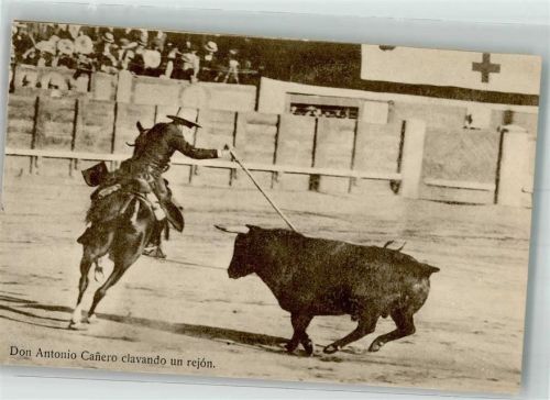 Torero Don Antonio Canero zu Pferde in der Arena