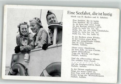 Text des Liedes Eine Seefahrt die ist lustig von Borders/Schultze Verlag Robert Franke 75