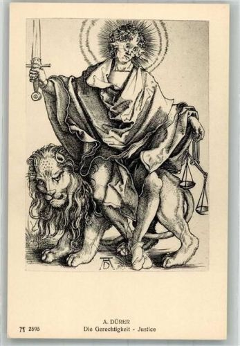 Die Gerechtigkeit Justice F.A. Ackermann`s Kunstverlag 2595