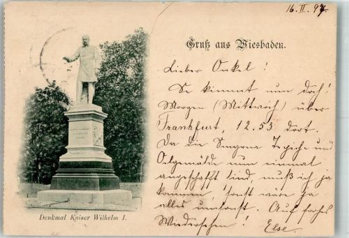 Wiesbaden 1897 Denkmal