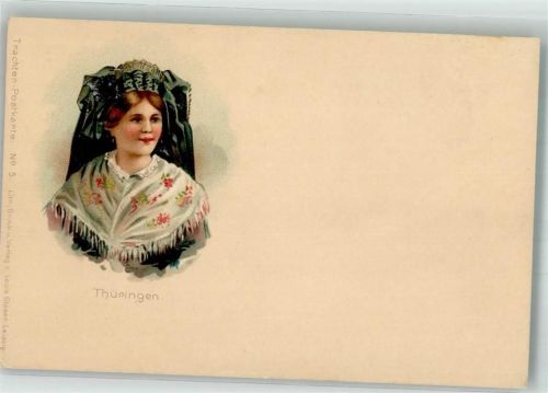 Junge Frau in landestypischer Tracht Verlag Louis Glaser No. 5