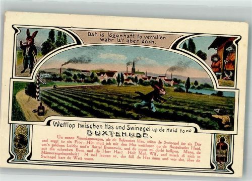 Buxtehude 1914 Märchen Wettlauf zwichen Hase und Igel Feldpost WK I