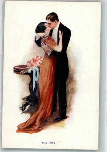 1915 Küsse Liebespaar The Carlton Publishing Co. Series No. 673/3