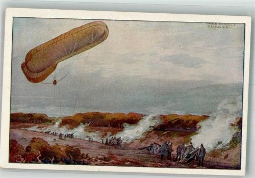 sign. Schulze Hans Rudolf Fesselballon unsere Artilleriewirkung beobachtend