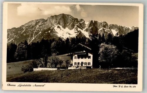 Oberau 1951 Gasthaus Auerwirt Foto Zeitz Notopfermarke Berlin