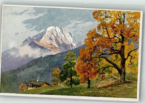 Watzmann 1918 Der Berg von der Ramsau aus gesehen Verlag Eugen Richter Nr. 32