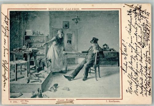 1898 sign. Kaufmann J. Blauer Montag Moderne Galerie Paul Bayer B 220