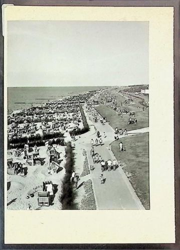 Duhnen Foto montiert auf Karton Promenade und Strand Fotograf Otto Schulze