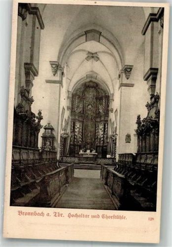 Bronnbach Hochaltar und Chorstühle der Klosterkirche Bronnbach