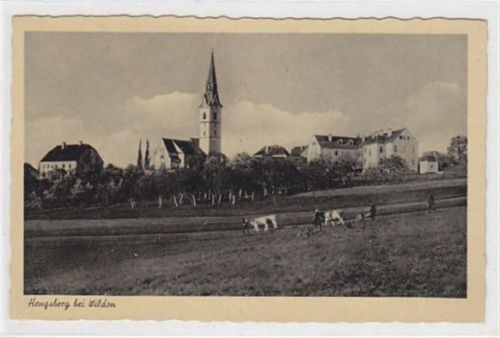 Hengsberg bei Wildon. Teilansicht Kirche. Ungelaufen. Leichter Bug unten rechts und links, sonst gut erhalten.